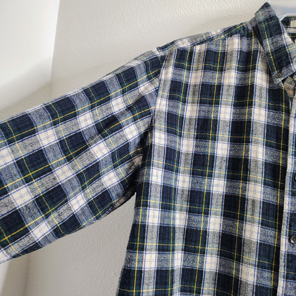 L.L.Bean Traditional Fit Plaid Flannel Button Down Shirt Men’s XL 100% Cotton - Picture 5 of 15